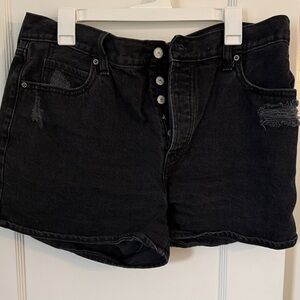 Black Denim Women's Shorts